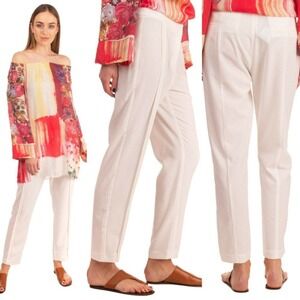 White Cocktail High‎ Rise Cropped Pants M Textured Trouser NWT TY-LR $270